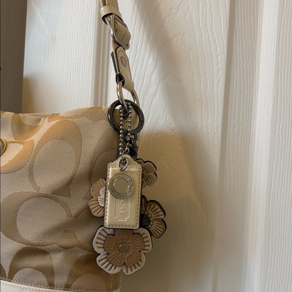 Coach Heritage Stripe Beige with all the Things! - Picture 4 of 14